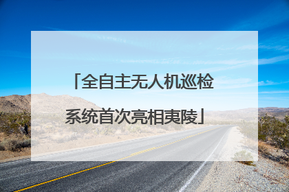 全自主无人机巡检系统首次亮相夷陵
