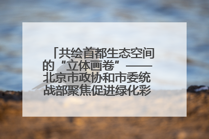 共绘首都生态空间的“立体画卷”——北京市政协和市委统战部聚焦促进绿化彩化美化生态空间建设联合协商议政