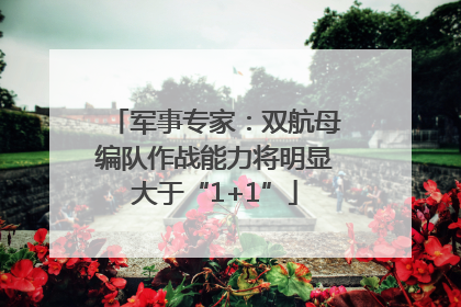 军事专家：双航母编队作战能力将明显大于“1+1”