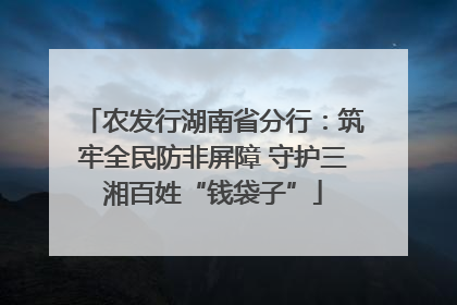 农发行湖南省分行：筑牢全民防非屏障 守护三湘百姓“钱袋子”