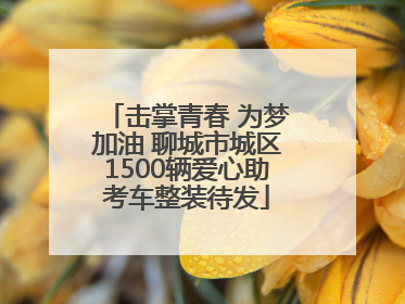 击掌青春 为梦加油 聊城市城区1500辆爱心助考车整装待发