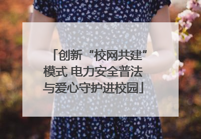 创新“校网共建”模式 电力安全普法与爱心守护进校园