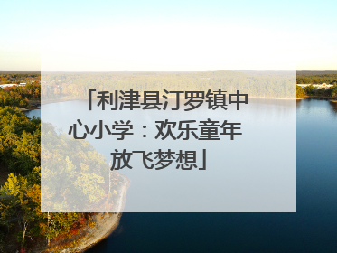 利津县汀罗镇中心小学：欢乐童年 放飞梦想