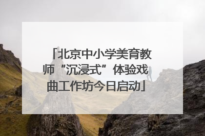 北京中小学美育教师“沉浸式”体验戏曲工作坊今日启动