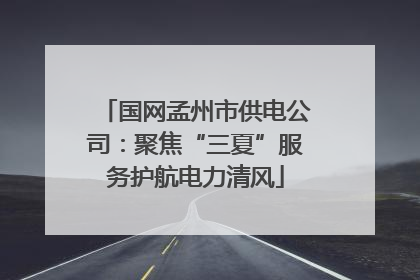 国网孟州市供电公司：聚焦“三夏”服务护航电力清风