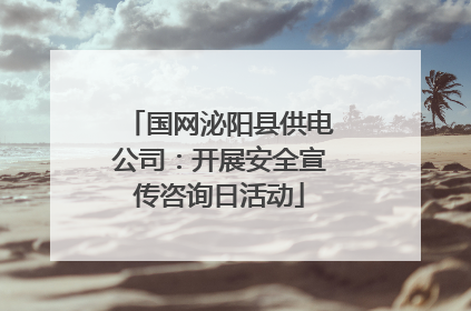 国网泌阳县供电公司：开展安全宣传咨询日活动