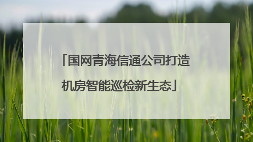 国网青海信通公司打造机房智能巡检新生态