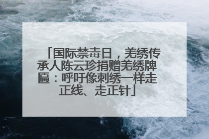 国际禁毒日，羌绣传承人陈云珍捐赠羌绣牌匾：呼吁像刺绣一样走正线、走正针