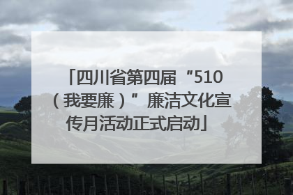 四川省第四届“510（我要廉）”廉洁文化宣传月活动正式启动