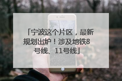 宁波这个片区，最新规划出炉！涉及地铁8号线、11号线