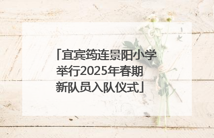 宜宾筠连景阳小学举行2025年春期新队员入队仪式