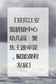 宜宾江安留耕镇中心幼儿园：聚焦主题审议，赋能课程发展