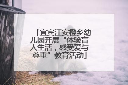 宜宾江安橙乡幼儿园开展“体验盲人生活，感受爱与尊重”教育活动