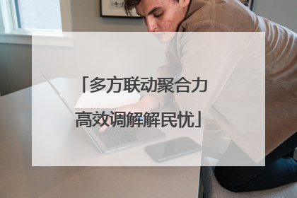 多方联动聚合力 高效调解解民忧
