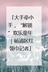 大手牵小手，“解锁”欢乐童年｜杨浦区红领巾记者