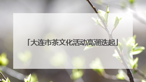 大连市茶文化活动高潮迭起