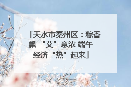 天水市秦州区：粽香飘 “艾”意浓 端午经济“热”起来