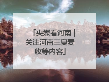 央媒看河南｜关注河南三夏麦收等内容