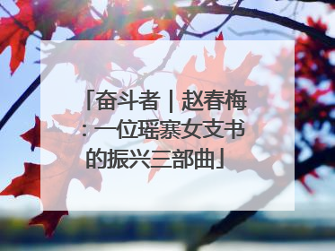 奋斗者｜赵春梅：一位瑶寨女支书的振兴三部曲
