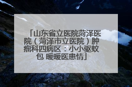 山东省立医院菏泽医院（菏泽市立医院）肿瘤科四病区：小小驱蚊包 暖暖医患情