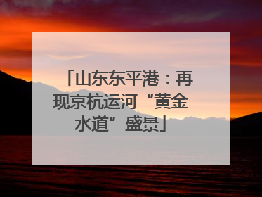 山东东平港：再现京杭运河“黄金水道”盛景