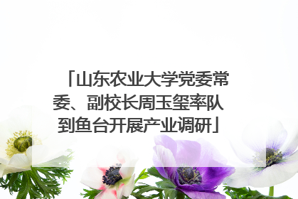 山东农业大学党委常委、副校长周玉玺率队到鱼台开展产业调研