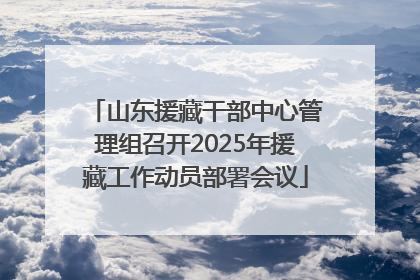 山东援藏干部中心管理组召开2025年援藏工作动员部署会议