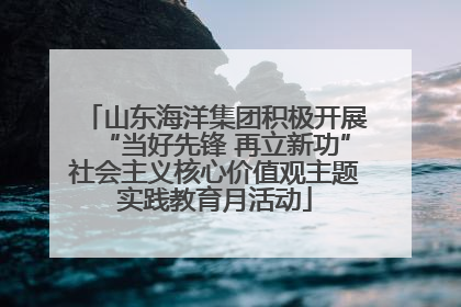 山东海洋集团积极开展“当好先锋 再立新功”社会主义核心价值观主题实践教育月活动