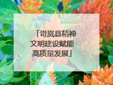 岢岚县精神文明建设赋能高质量发展