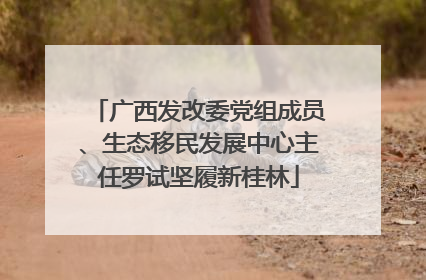广西发改委党组成员、生态移民发展中心主任罗试坚履新桂林