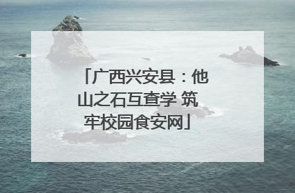 广西兴安县：他山之石互查学 筑牢校园食安网