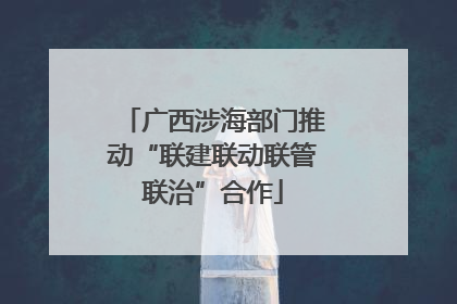 广西涉海部门推动“联建联动联管联治”合作