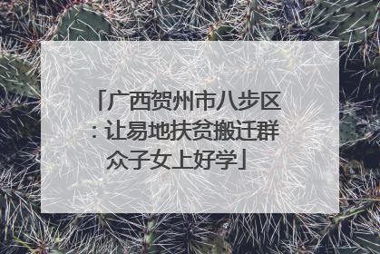 广西贺州市八步区：让易地扶贫搬迁群众子女上好学