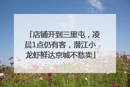 店铺开到三里屯，凌晨1点仍有客，潜江小龙虾鲜达京城不愁卖