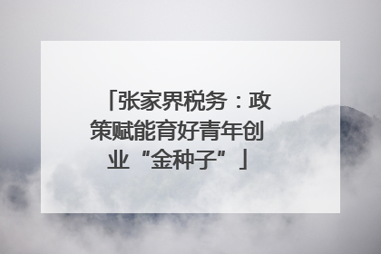 张家界税务：政策赋能育好青年创业“金种子”