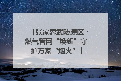 张家界武陵源区：燃气管网“焕新”守护万家“烟火”