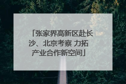 张家界高新区赴长沙、北京考察 力拓产业合作新空间