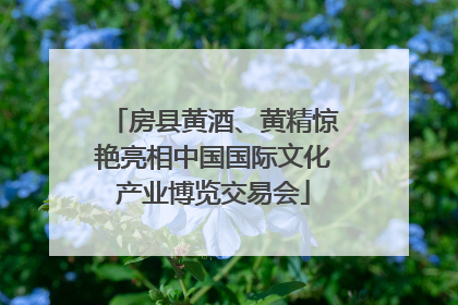 房县黄酒、黄精惊艳亮相中国国际文化产业博览交易会
