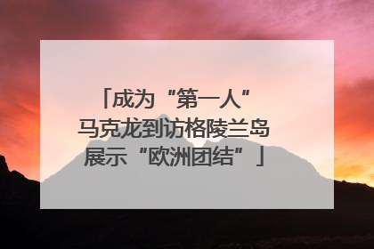 成为“第一人” 马克龙到访格陵兰岛展示“欧洲团结”