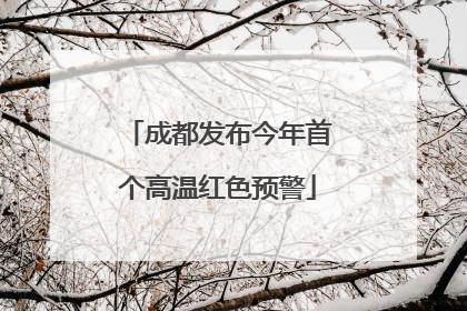 成都发布今年首个高温红色预警