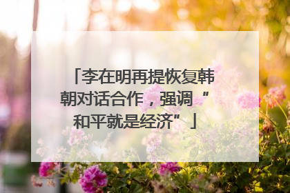 李在明再提恢复韩朝对话合作，强调“和平就是经济”