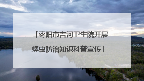 枣阳市吉河卫生院开展蜱虫防治知识科普宣传
