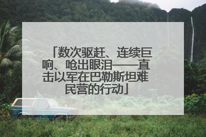 数次驱赶、连续巨响、呛出眼泪——直击以军在巴勒斯坦难民营的行动