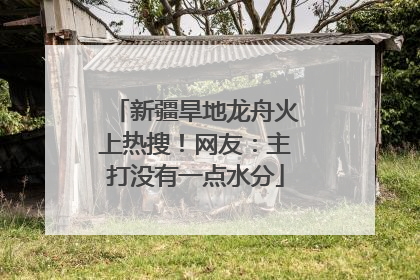 新疆旱地龙舟火上热搜！网友：主打没有一点水分