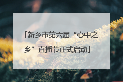 新乡市第六届“心中之乡”直播节正式启动