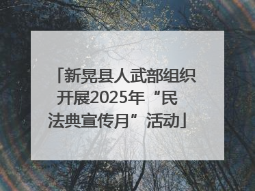 新晃县人武部组织开展2025年“民法典宣传月”活动