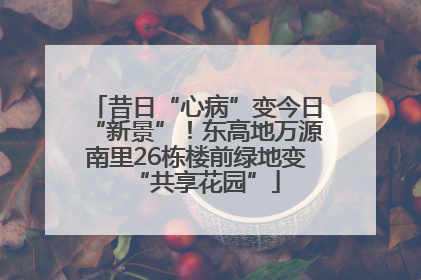 昔日“心病”变今日“新景”！东高地万源南里26栋楼前绿地变“共享花园”