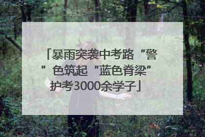 暴雨突袭中考路“警”色筑起“蓝色脊梁”护考3000余学子