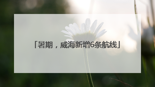 暑期，威海新增6条航线