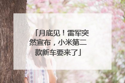 月底见！雷军突然宣布，小米第二款新车要来了